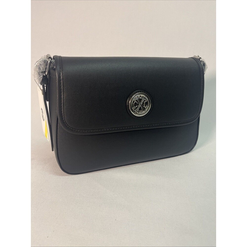 CXL Christian Lacroix Karen Caviar Shoulder Bag Classic Black Vegan Leather NWT